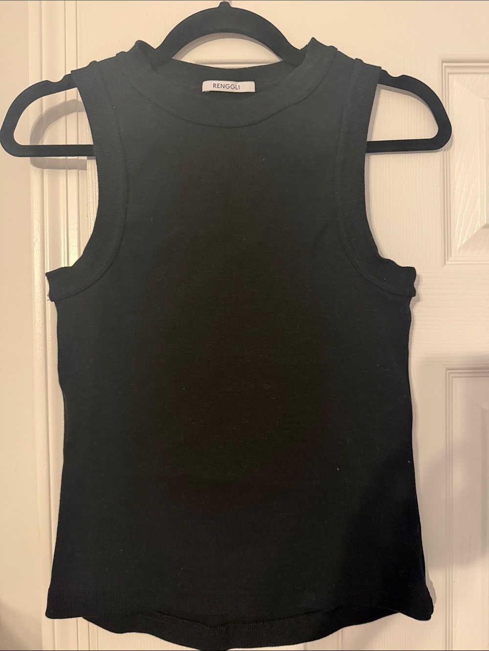 Renggli Black Ribbed High-Neck Tank
